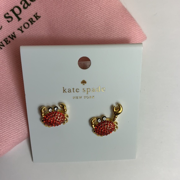 🆕 🦀 Kate Spade ♠️ New York Shore Thing Crab Earrings NWT New! - Picture 11 of 11